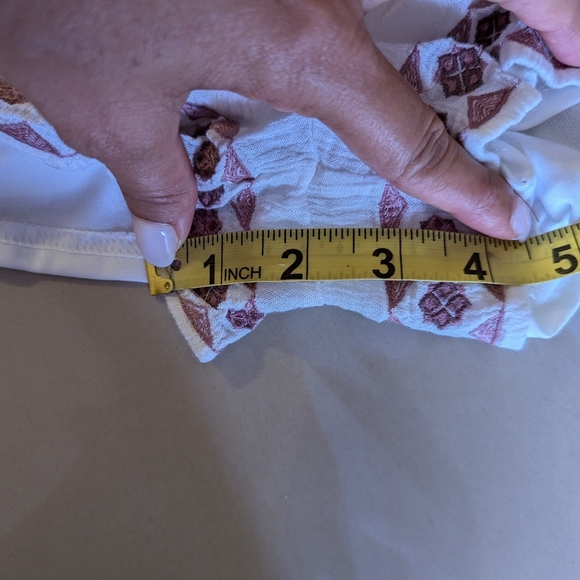 Lulus Ivory Oaxaca Embroidered Off Shoulder Romper short size M beach summer - Picture 7 of 16